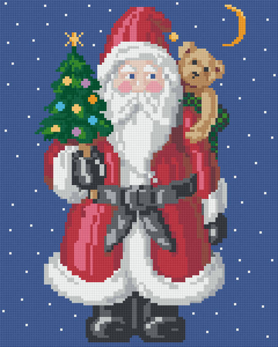 Jolly Santa Nine [9] Baseplate PixelHobby Mini-mosaic Art Kit